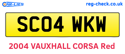 SC04WKW are the vehicle registration plates.
