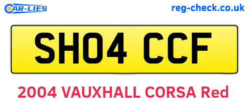 SH04CCF are the vehicle registration plates.