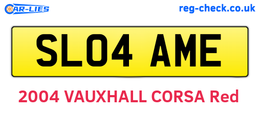 SL04AME are the vehicle registration plates.