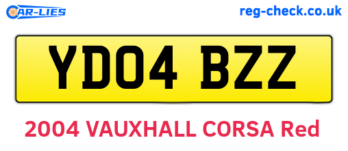 YD04BZZ are the vehicle registration plates.