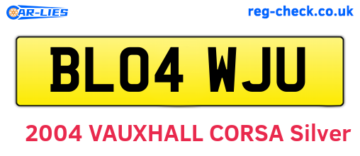 BL04WJU are the vehicle registration plates.