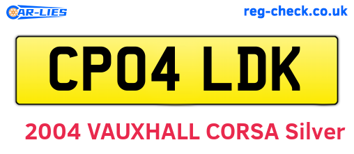 CP04LDK are the vehicle registration plates.
