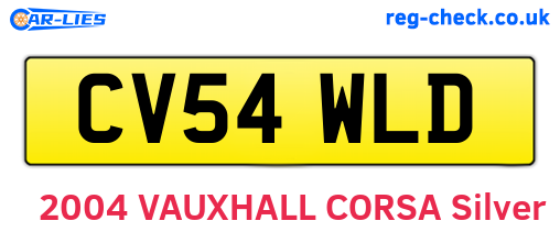 CV54WLD are the vehicle registration plates.