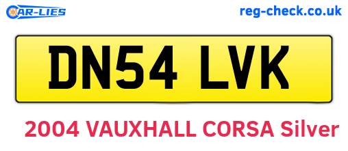 DN54LVK are the vehicle registration plates.