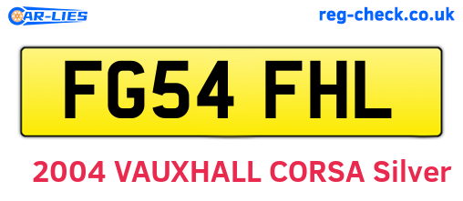 FG54FHL are the vehicle registration plates.