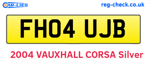 FH04UJB are the vehicle registration plates.
