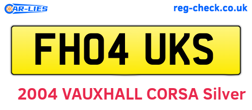FH04UKS are the vehicle registration plates.