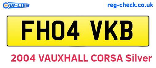 FH04VKB are the vehicle registration plates.
