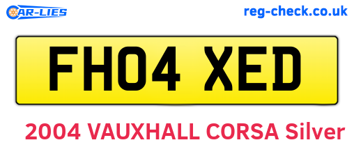 FH04XED are the vehicle registration plates.