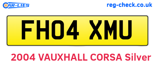 FH04XMU are the vehicle registration plates.