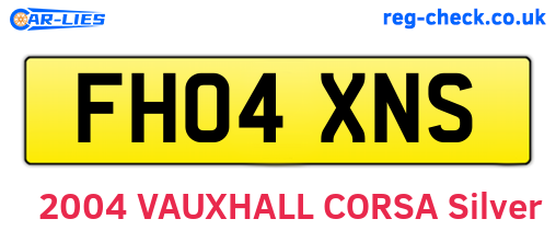 FH04XNS are the vehicle registration plates.