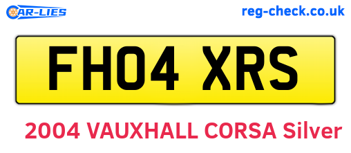FH04XRS are the vehicle registration plates.