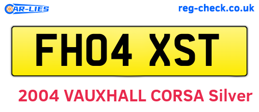 FH04XST are the vehicle registration plates.