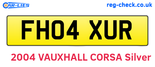 FH04XUR are the vehicle registration plates.