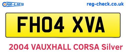 FH04XVA are the vehicle registration plates.