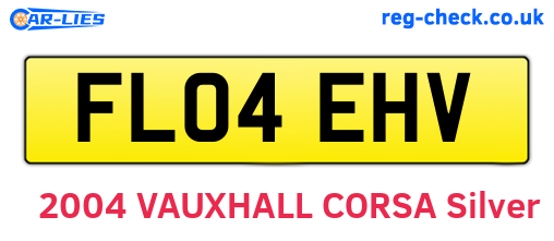 FL04EHV are the vehicle registration plates.