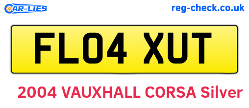 FL04XUT are the vehicle registration plates.
