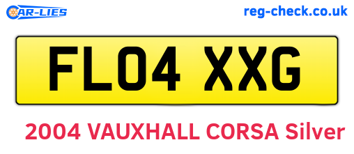 FL04XXG are the vehicle registration plates.
