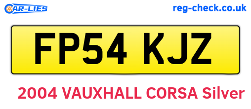 FP54KJZ are the vehicle registration plates.