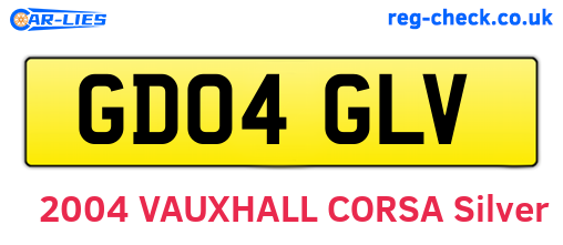 GD04GLV are the vehicle registration plates.