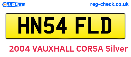 HN54FLD are the vehicle registration plates.