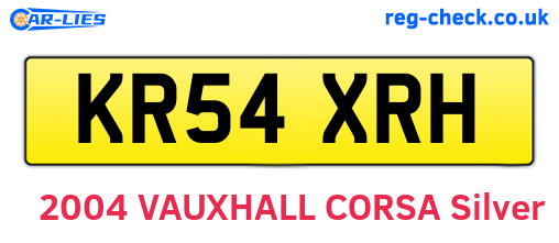 KR54XRH are the vehicle registration plates.