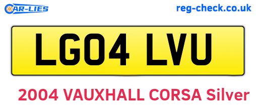 LG04LVU are the vehicle registration plates.