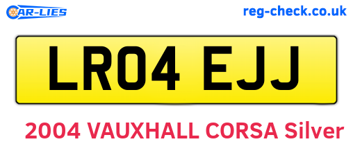 LR04EJJ are the vehicle registration plates.