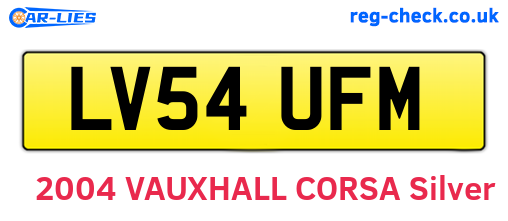 LV54UFM are the vehicle registration plates.