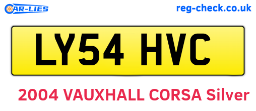 LY54HVC are the vehicle registration plates.