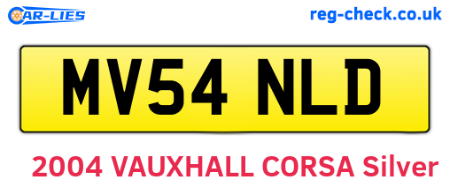 MV54NLD are the vehicle registration plates.