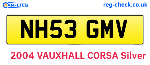 NH53GMV are the vehicle registration plates.