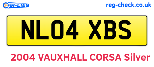 NL04XBS are the vehicle registration plates.