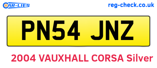 PN54JNZ are the vehicle registration plates.