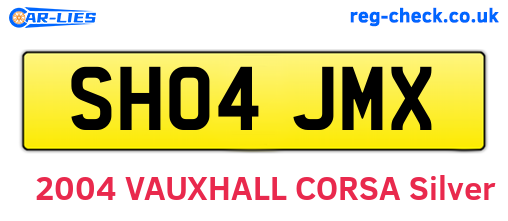SH04JMX are the vehicle registration plates.