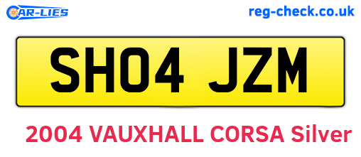 SH04JZM are the vehicle registration plates.