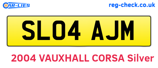 SL04AJM are the vehicle registration plates.