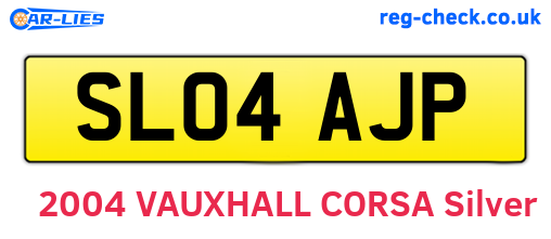 SL04AJP are the vehicle registration plates.