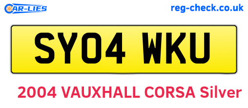SY04WKU are the vehicle registration plates.