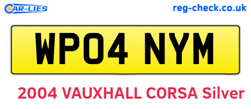 WP04NYM are the vehicle registration plates.
