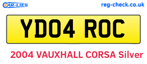 YD04ROC are the vehicle registration plates.