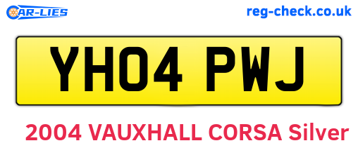 YH04PWJ are the vehicle registration plates.