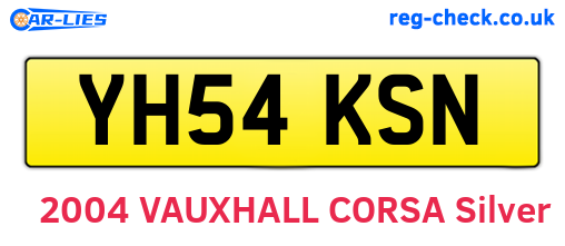 YH54KSN are the vehicle registration plates.