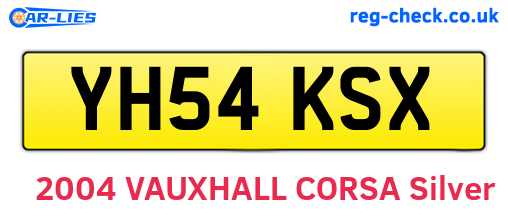 YH54KSX are the vehicle registration plates.