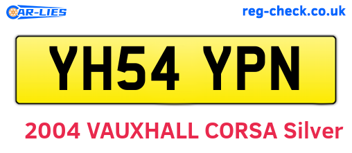 YH54YPN are the vehicle registration plates.