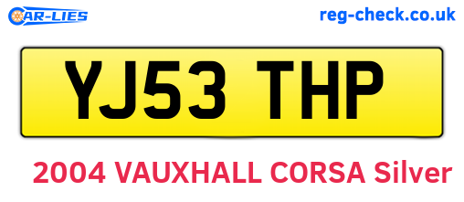 YJ53THP are the vehicle registration plates.