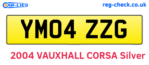 YM04ZZG are the vehicle registration plates.