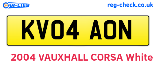KV04AON are the vehicle registration plates.