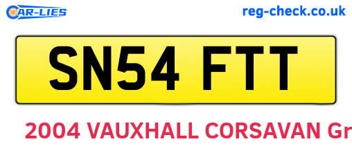 SN54FTT are the vehicle registration plates.