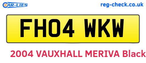 FH04WKW are the vehicle registration plates.